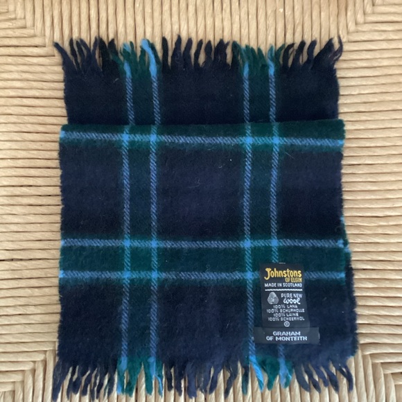Johnstons of Elgin, Scotland 100% wool scarf. Graham of Monteith tartan plaid. - Picture 1 of 7